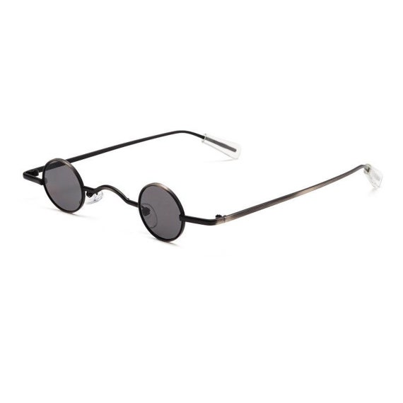 Fashion Small Frame Round Sunglasses Vintage Black Sunglasses