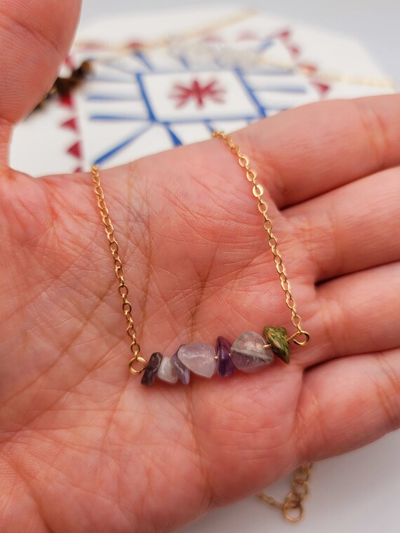 Handmade crystal hotsell necklace