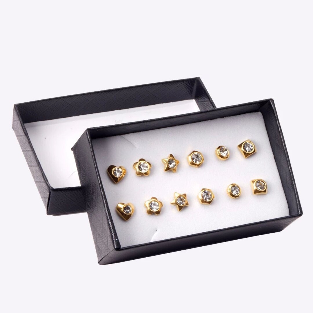 Surgical Steel Stud Earrings Set Tarnish Free Earrings Hypoallergenic