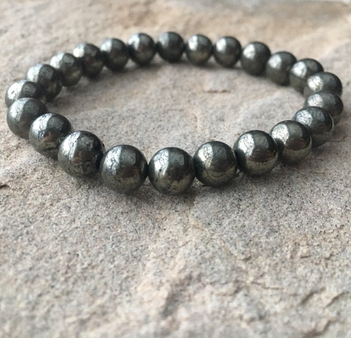 Bracelet Pyrite Micro Facette 2mm – Homme Femme – Acier Inoxydable – Pérou