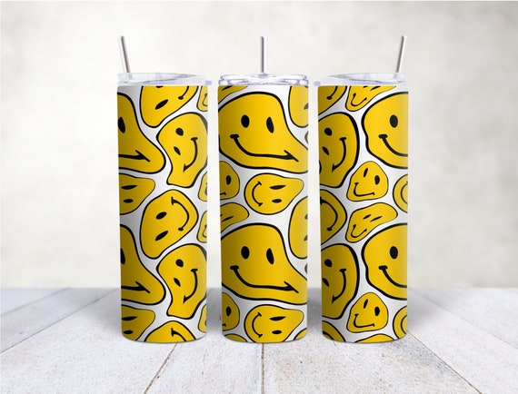 Smiley Face, Smiley, Smiley Face Cup, Smiley Face Tumbler, Tumbler,  Reusable Cup, Black Tumbler, White Tumbler, Tumbler Gifts, Cup Gifts 