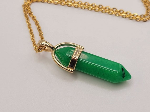 Jade crystal sales necklace