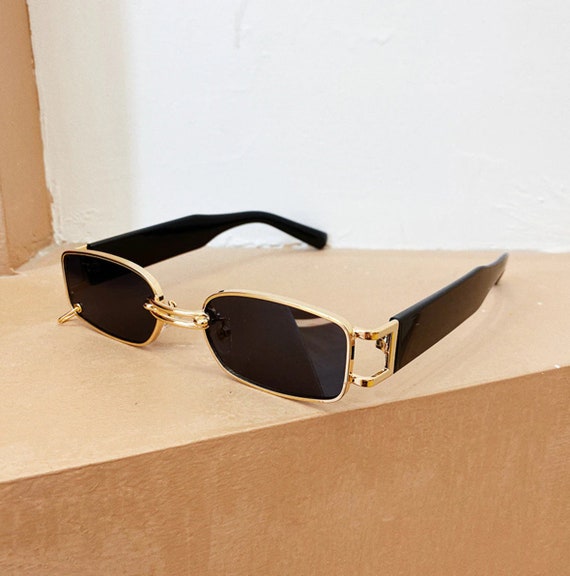 NEW Small Square Sunglasses Men's Women HIP-HOP Punk Style Black Shades  Glasses