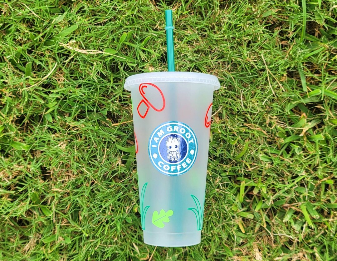 Mushroom Starbucks Cup Boho Mushroom Coffee Cup Aesthetic Etsy