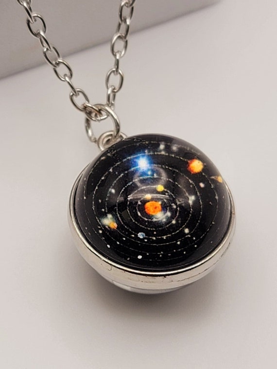Galaxy ball best sale necklace