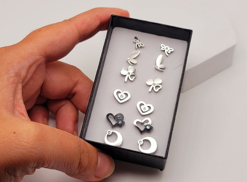 Surgical Steel Stud Earrings Set Tarnish Free Earrings Etsy