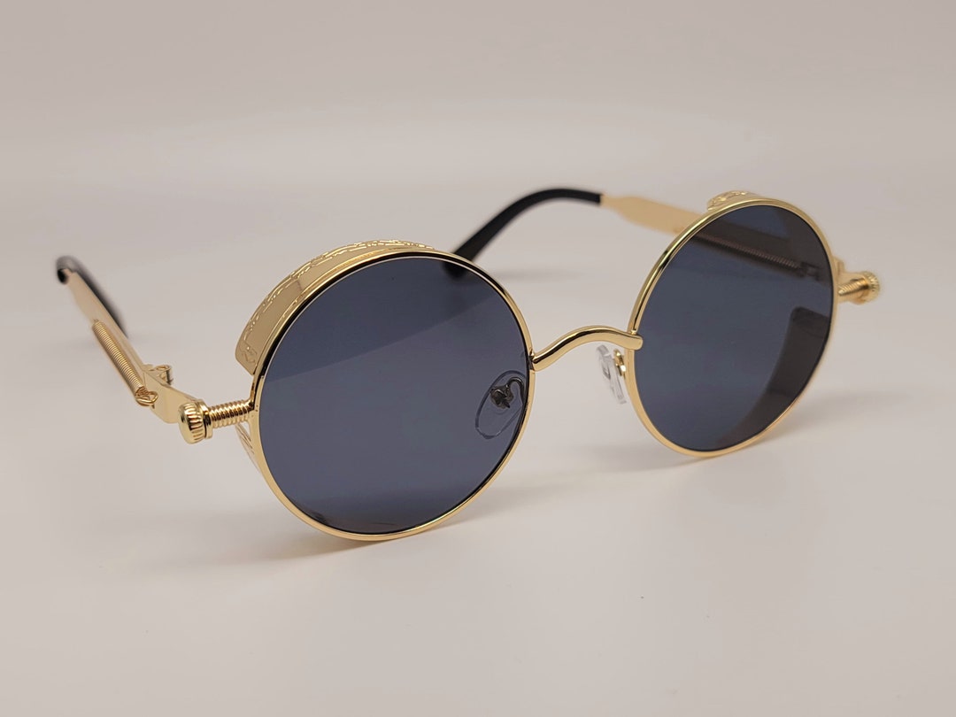 Steampunk Goggles Glasses Round Sunglasses Emo Retro Vintage - Etsy