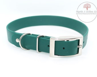 Forest BioThane® Dog Collar - handcrafted I waterproof I odour stain resistant I antimicrobial I pliable I durable