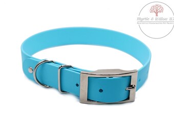 Sky Blue BioThane® Dog Collar - handcrafted I waterproof I odour stain resistant I antimicrobial I pliable I durable