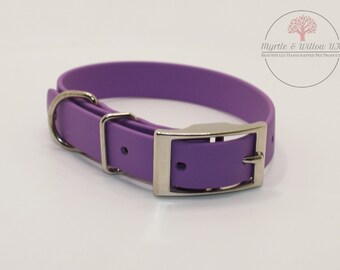 Orchid BioThane® Dog Collar - handcrafted I waterproof I odour stain resistant I antimicrobial I pliable I durable