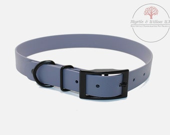 Heather Grey BioThane® Dog Collar - handcrafted I waterproof I odour stain resistant I antimicrobial I pliable I durable