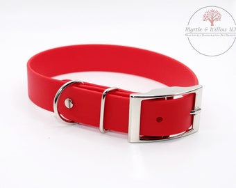 Poppy BioThane® Dog Collar - handcrafted I waterproof I odour stain resistant I antimicrobial I pliable I durable