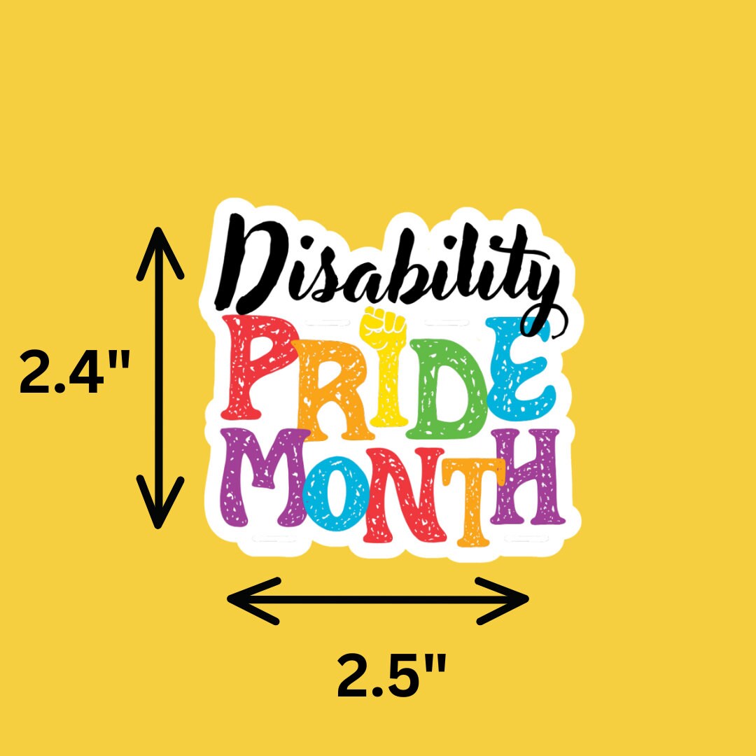 Disability Pride Month Sticker: Waterproof Vinyl Neurodivergent Decal ...