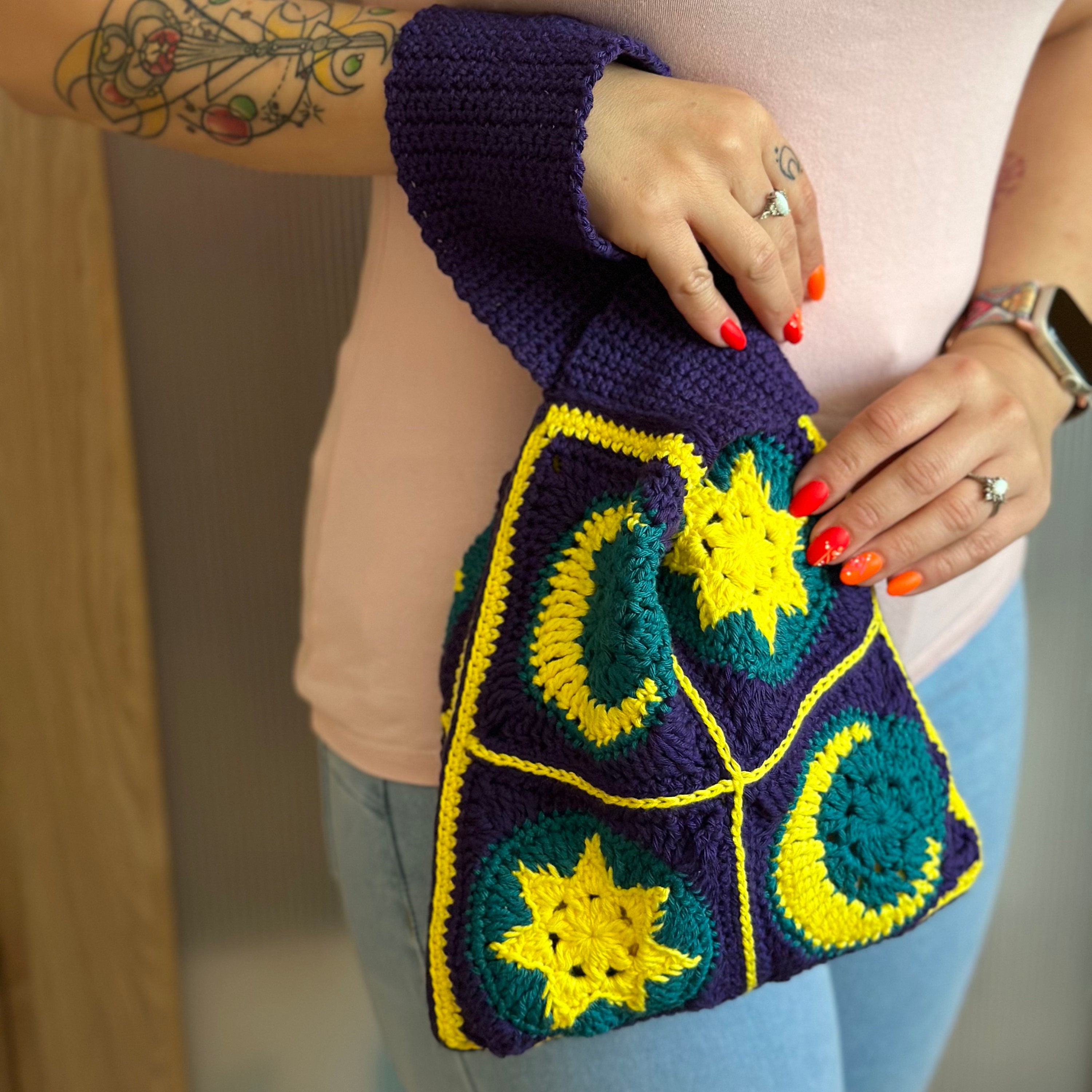 Crochet Shoulder Bag Pattern Buy Any Size Hexagon Bag CROCHET