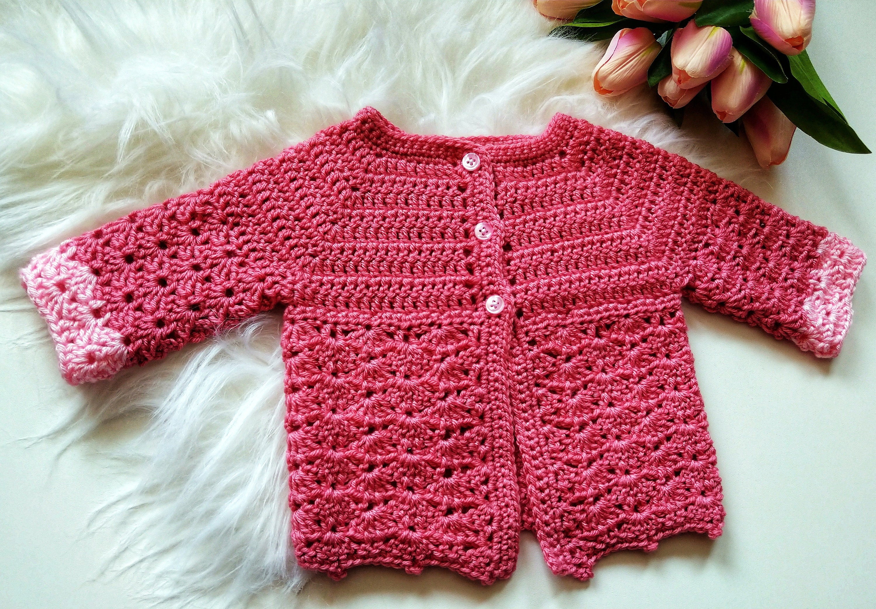 Yavanna Baby Cardigan and Hat Set Etsy