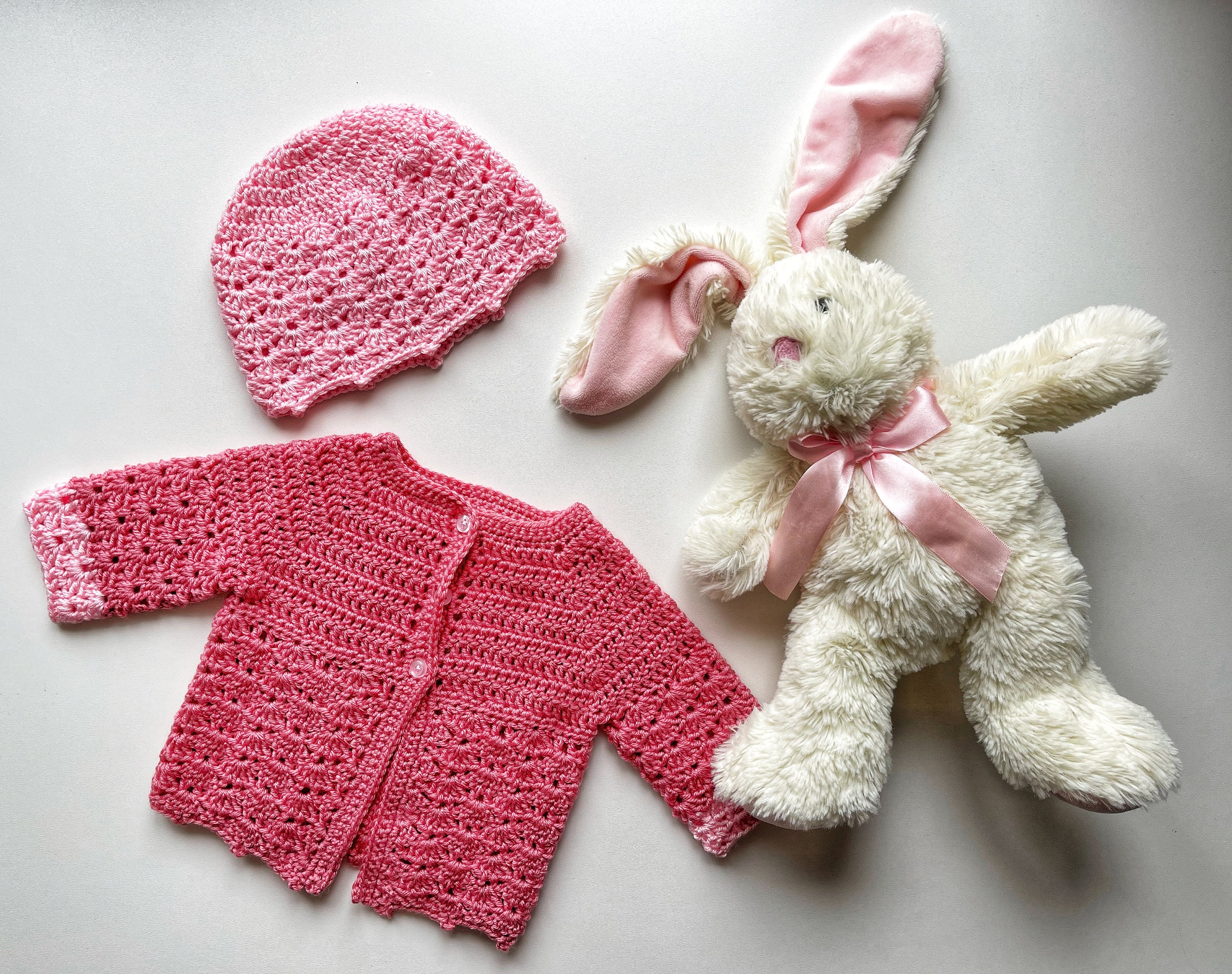 27 Crochet Jumper Patterns with Cowl Necks, Hexies, and Cropped Styles 19 Baby Cardigan and Hat Set Crochet Pattern