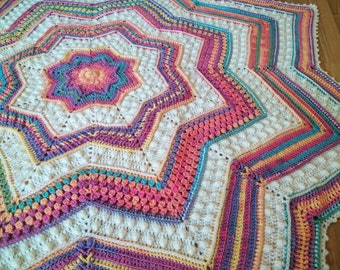 Rainbow Starlight Blanket *PATTERN ONLY*