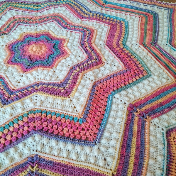 Rainbow Starlight Blanket *PATTERN ONLY*