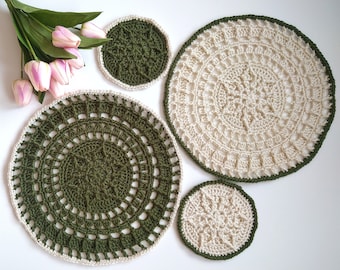 Rindë Placemat and Coaster Set *PATTERN ONLY*