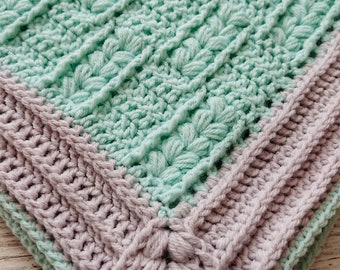 Puffs and Hugs Baby Blanket *PATTERN ONLY*