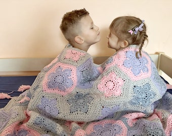 Cozy Hexi Flower Blanket *PATTERN ONLY*