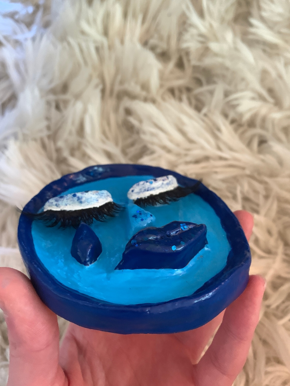 Clay Crying Face Incense Holder Etsy