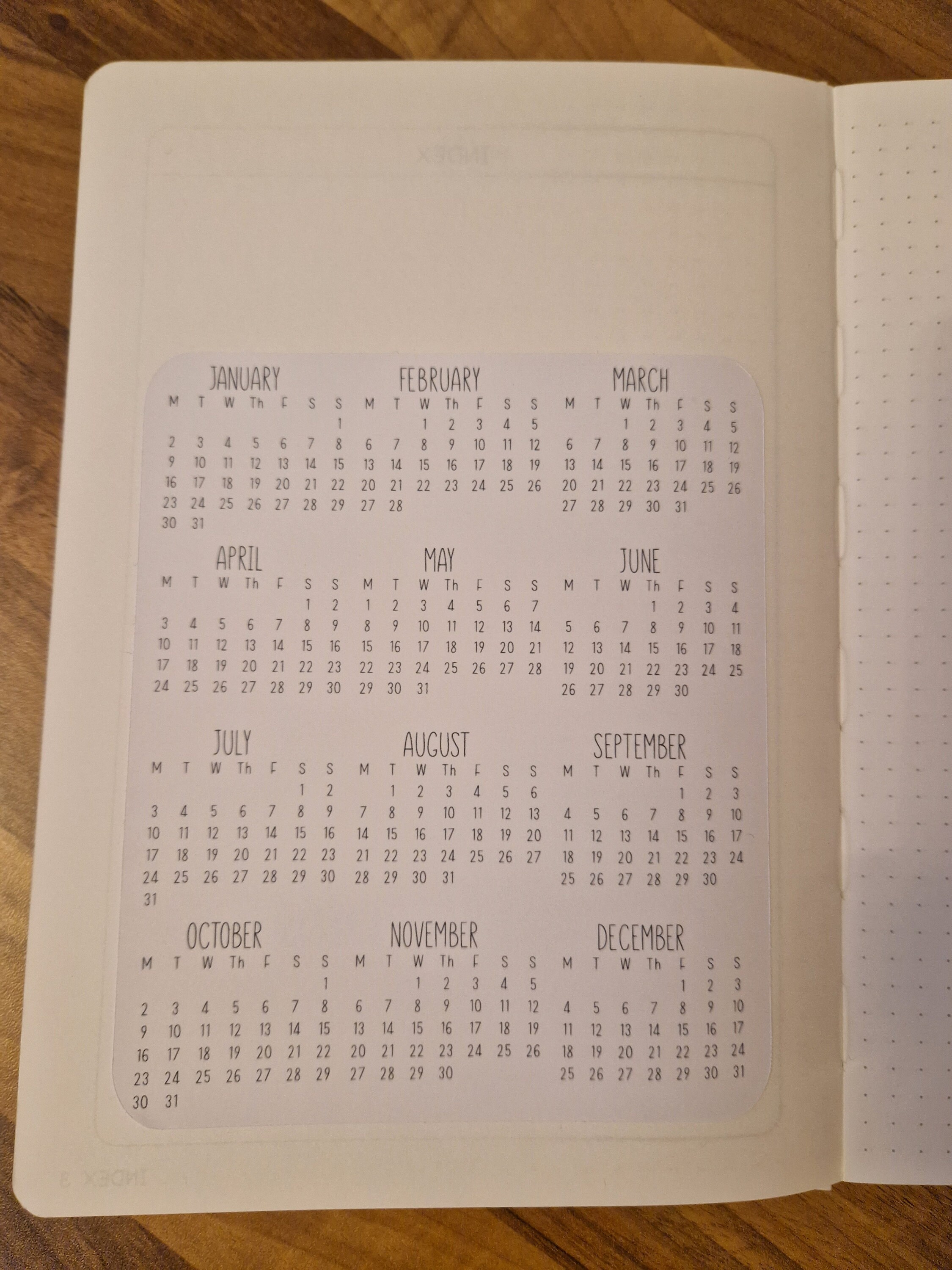 2023 Sticker 2023 Calendar Calendar Grid Sticker 2023 - Etsy