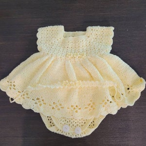 Crochet baby or Bodysuit, baby clothes, christening gown, baptism outfit, lacy baby dress, Summer dress, Photo Prop, Crochet dress