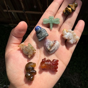 Mystery Crystal Carvings  (Varying Sizes) Read Description