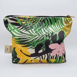 Cosmetic bag / Toiletry bag / Wash bag Organic Cotton Tropics image 2