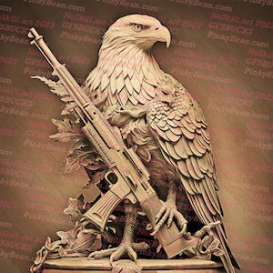 Laser Burn PNG | 3D Illusion | Engrave | Laser Ready | Digital Design File | Eagle | Flag | USA | Patriotic