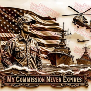 Illusion militaire PNG 3D - Ma commission n'expire jamais - Conception hommage aux anciens combattants - Projet de gravure au laser - 14 x 10,9 - GF5Bucks®