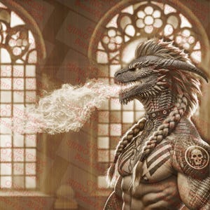 Dragon Warrior 3D Illusion Art - Scultura fantasy, decorazione gotica / Laser Burn PNG / Illusione 3D / Laser Ready / 14x14