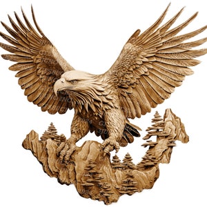 3D Illusion | Laser PNG Digitale Datei | zum Gravieren | Laserbereit | Sofortdownload | Adler | Vaterländisch | Freiheit | USA | 2.Änderung