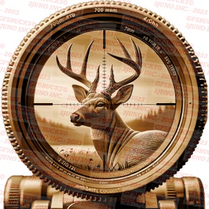 Scoped Deer Hunter 3D Illusion Digital File - Laser Ready (Instant Download, PNG)