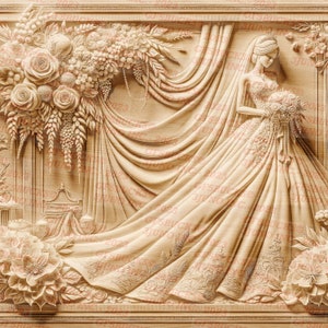 3D Illusion | Laser Brennen PNG Digitale Datei | zum Gravieren | Laserbereit | Sofortdownload | Hochzeit | Braut