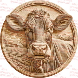 Just a Cow - Arquivo digital de ilusão 3D para gravação a laser, download instantâneo, pronto para laser