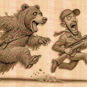 Bei der Jagd passiert es manchmal - Laser Burn PNG | 3D Illusion | Gravur | Laserbereit | Digitales Design Datei