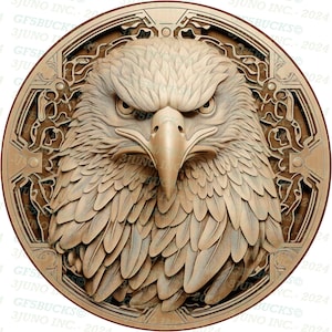 Ilusão 3D | Arquivo Digital PNG Laser | Para Gravação | Pronto para Laser | Download Instantâneo | Moeda Laser | Águia | Patriótico | MyLaserCoin