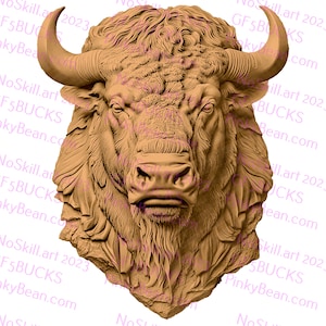 Laser brennen | LichtBrand | PNG | 3D Illusion | Gravur | Laserbereit | Digitale Designdatei | Büffel | Bison | Freiheit | USA