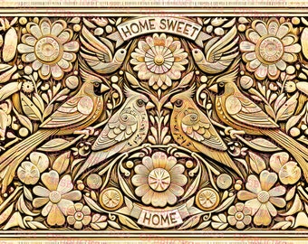 3D Illusion Home Sweet Home - Instant Download PNG File for Laser Engraving, Ready for Laser