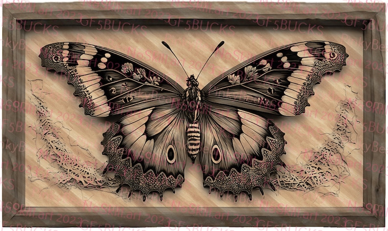 Laser Burn PNG 3D Illusion Engrave Laser Ready