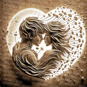 3D Illusion | Laser PNG Digitale Datei | zum Gravieren | Laserbereit | Sofortdownload | Paar | Braut | Bräutigam | Freunde | Valentin