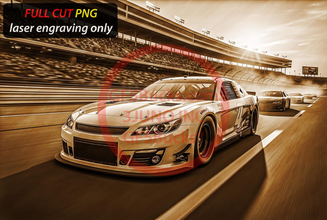3D Illusion Laser-ready PNG | Race Car | Ultra-realistic Engraving ...