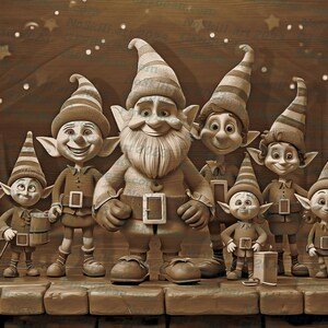 3D Illusion | Laser Burn PNG Digital File | Perfect for Engraving | Laser Ready Design | Instant Download | Santa's Misfit Elves III