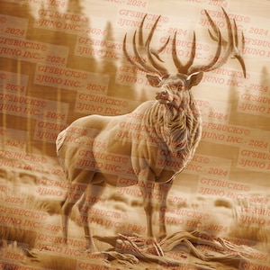 3D Illusion | Laser Brennen PNG Digitale Datei | zum Gravieren | Laserbereit | Sofortdownload | Elch | Wildtiere