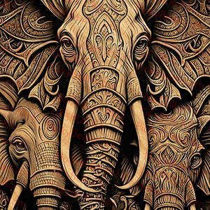 Laserbranden, png-bestand | 3D-illusie | Graveren | Gereed voor laser | Digitaal ontwerpbestand | Olifant | India | Afrika: