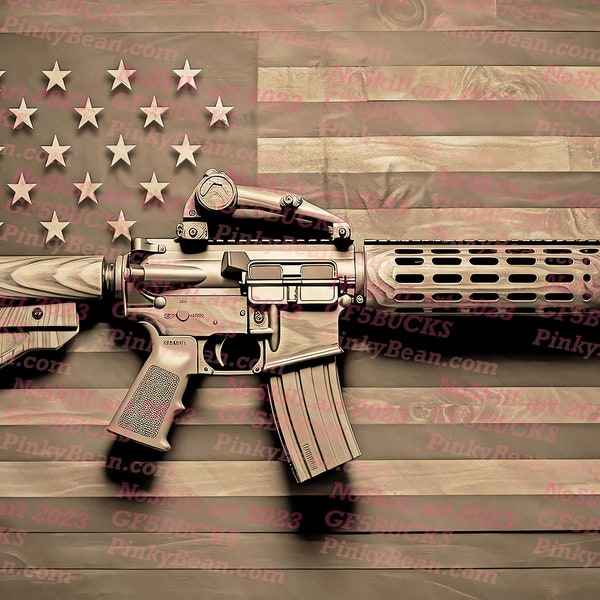 Laser Burn PNG | 3D Illusion | Engrave | Laser Ready | Digital Design File | 2nd Amendment | AK | AR | Merica | Murica