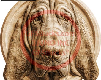 Arte PNG de grabado láser con ilusión 3D para perro sabueso, 13,9 x 14,0 pulgadas, GF5Bucks®