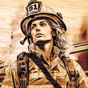 Laser Burn PNG Digital File | Perfect for Engraving | Laser Ready Design | Instant Download | Striking Firefighter Design